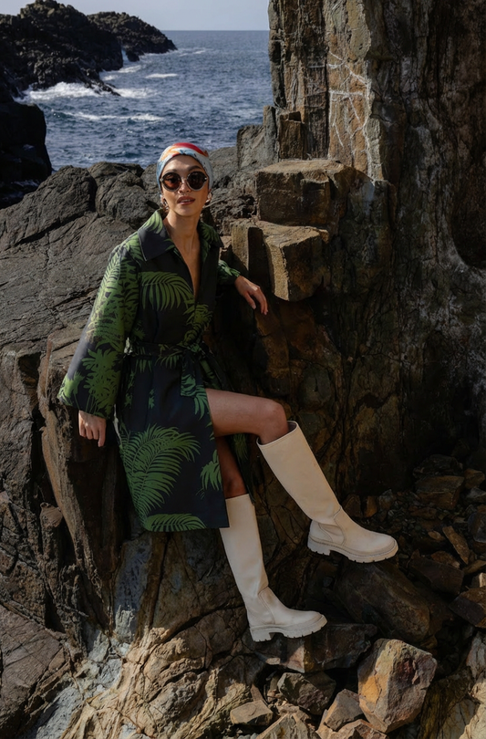 Shadow Floral light overcoat