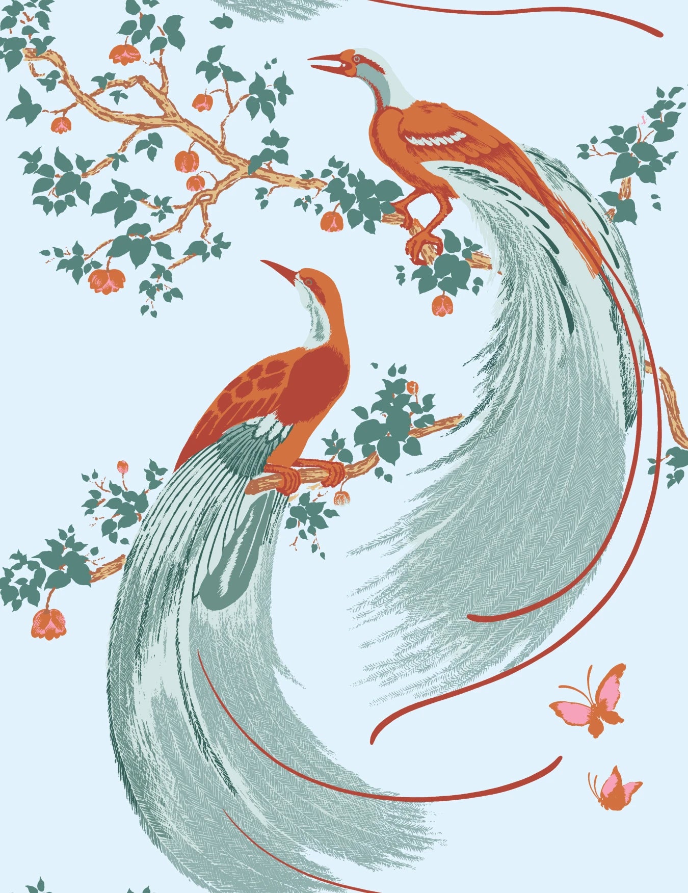 Florence Broadhurst Print for My Paloma - the exotic birds