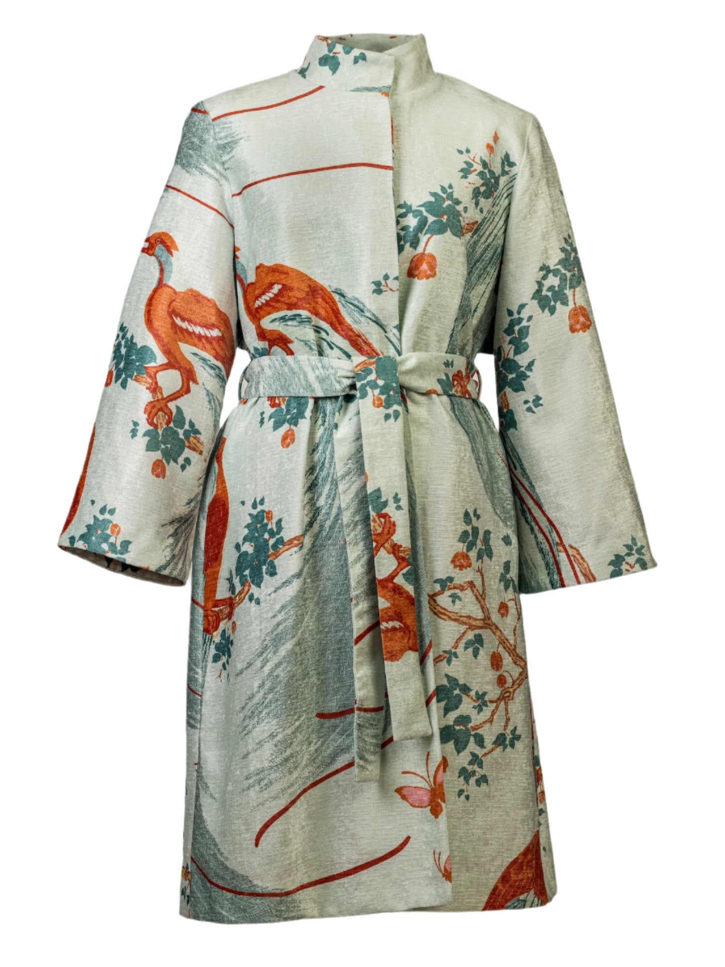 'Exotic Birds' Florence Broadhurst custom printed trench