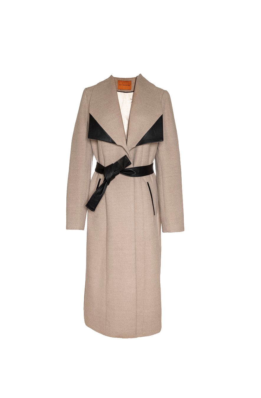 Mia Belted wool and Alpaca-Blend Coat