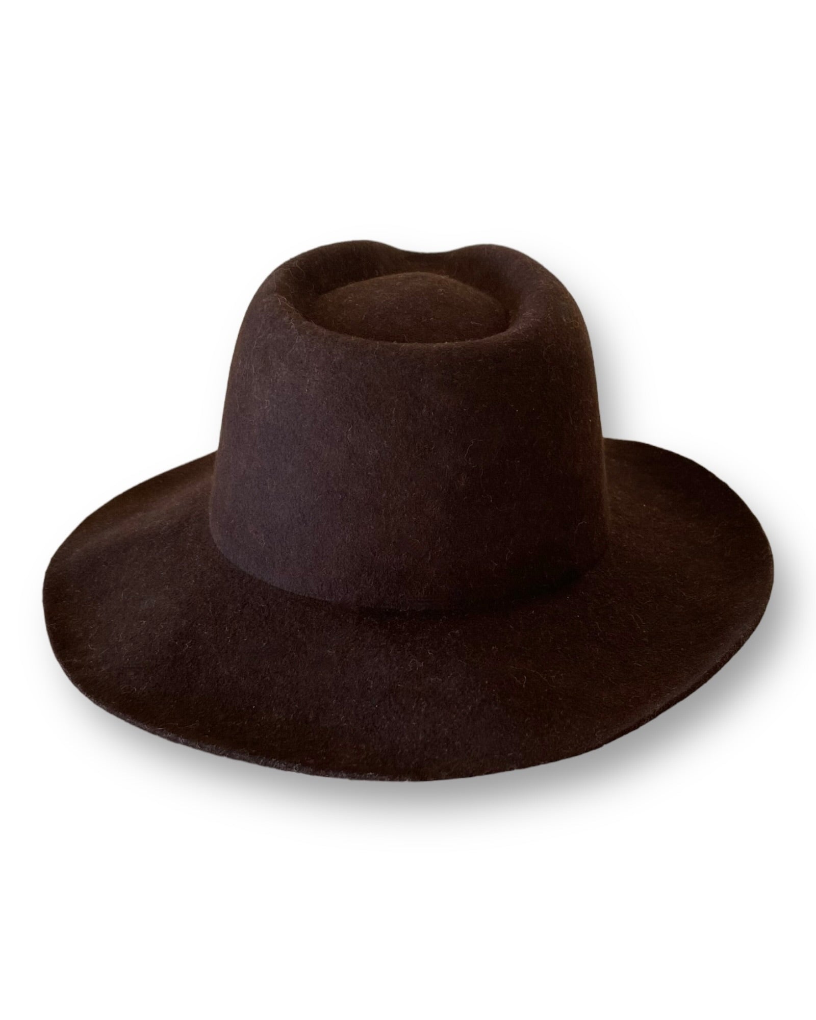 Wool-felt fedora w detachable orange band