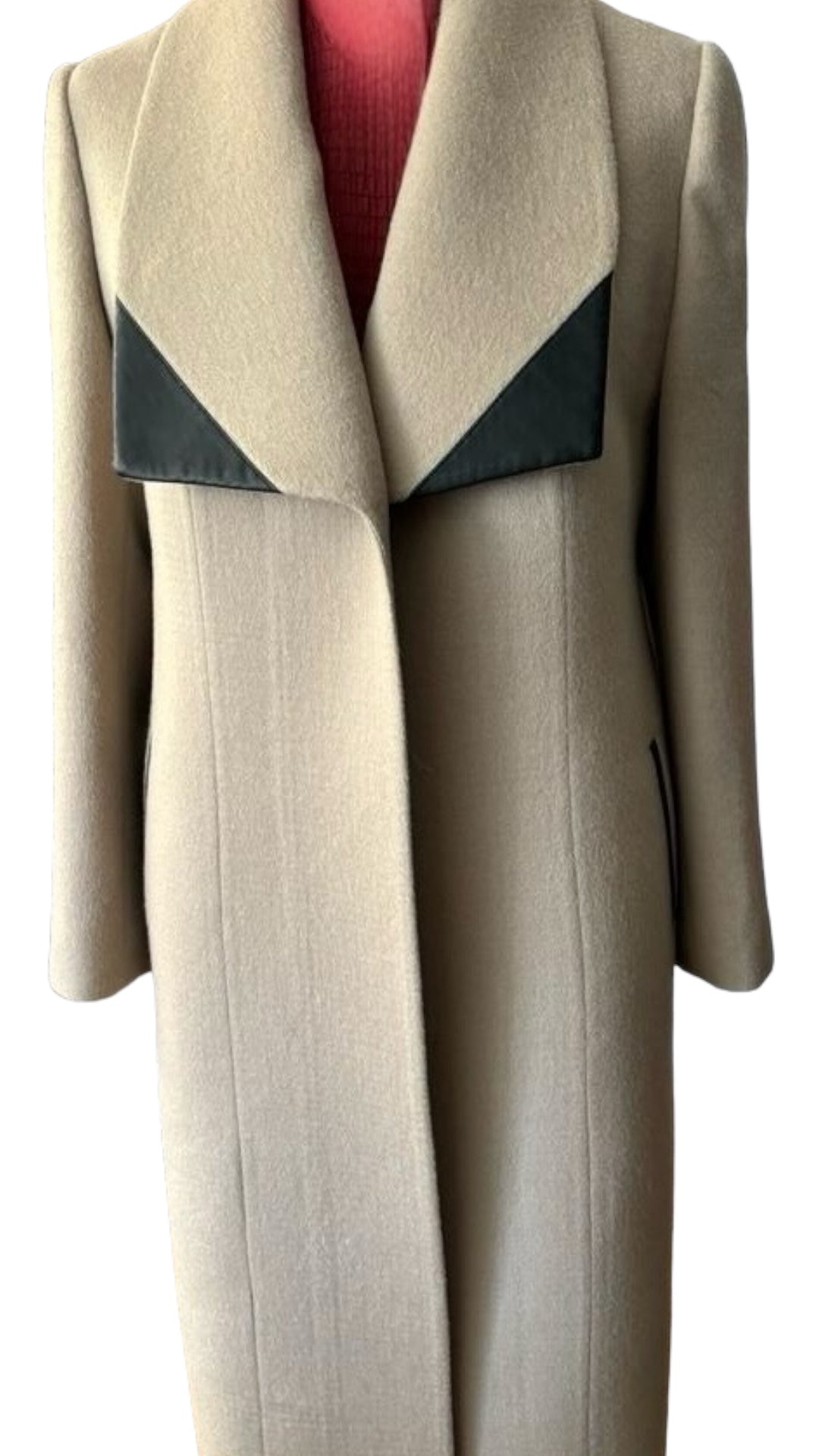 Mia belted eco-leather Alpaca coat Pre-Order)