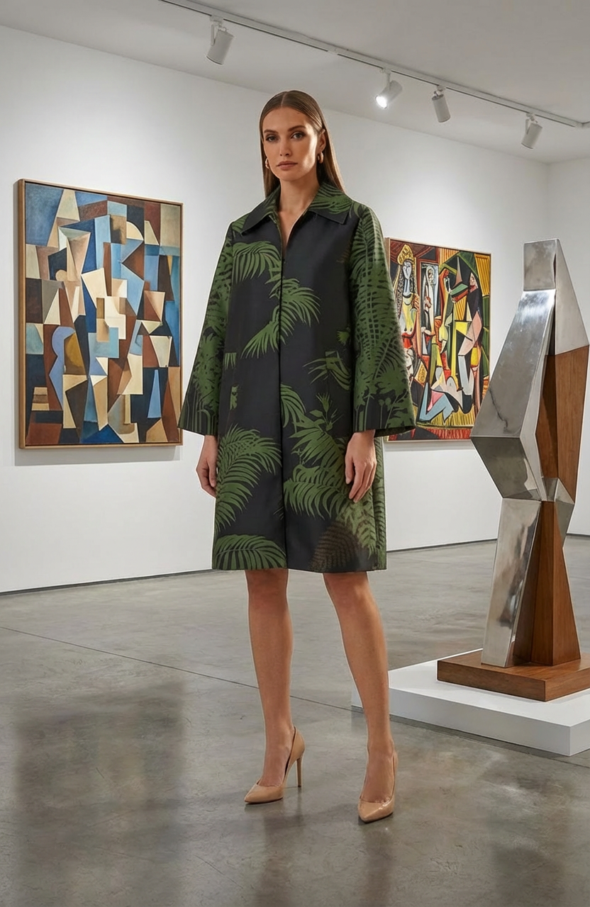 Shadow Floral light overcoat