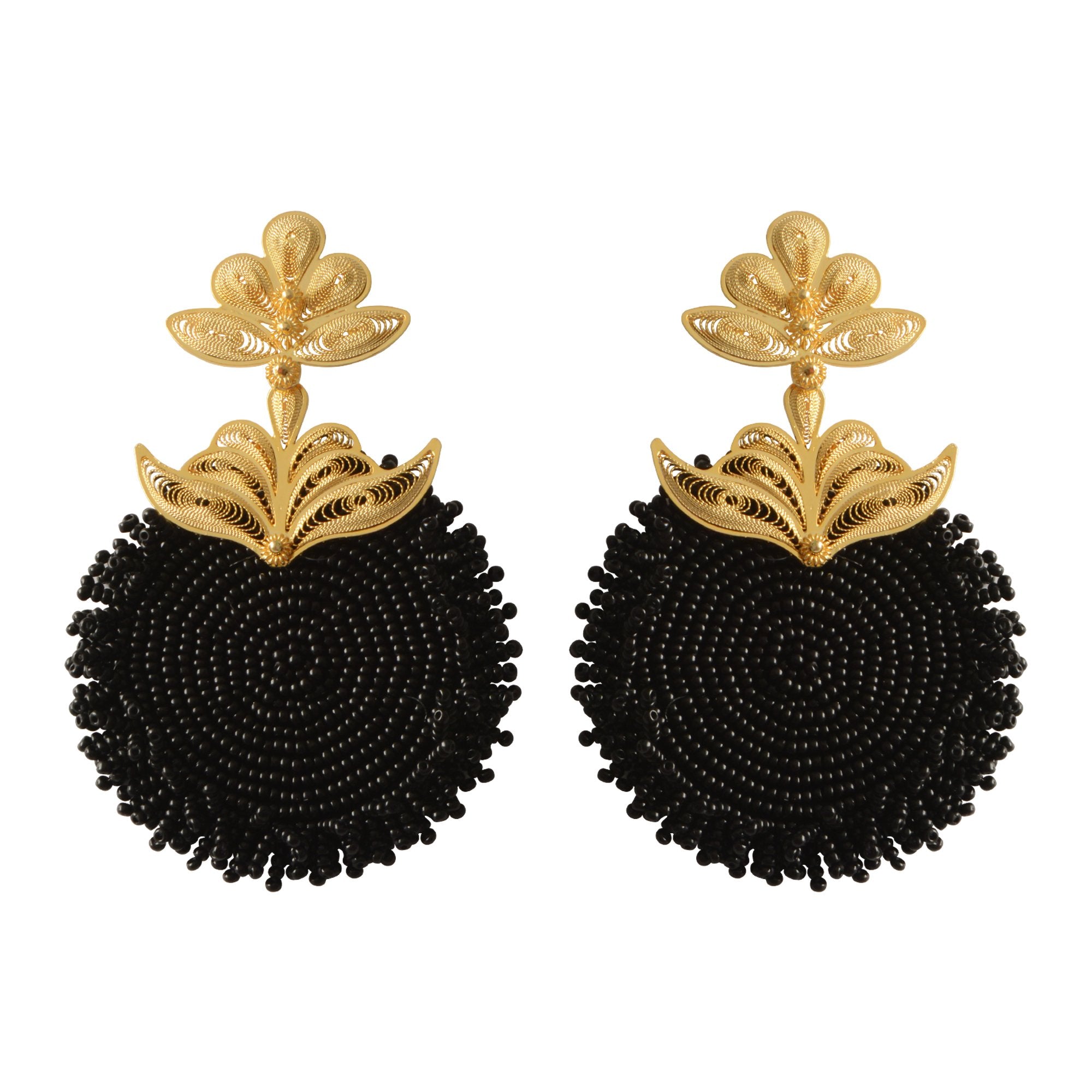 'Chequia' gold-plated earrings - My Paloma