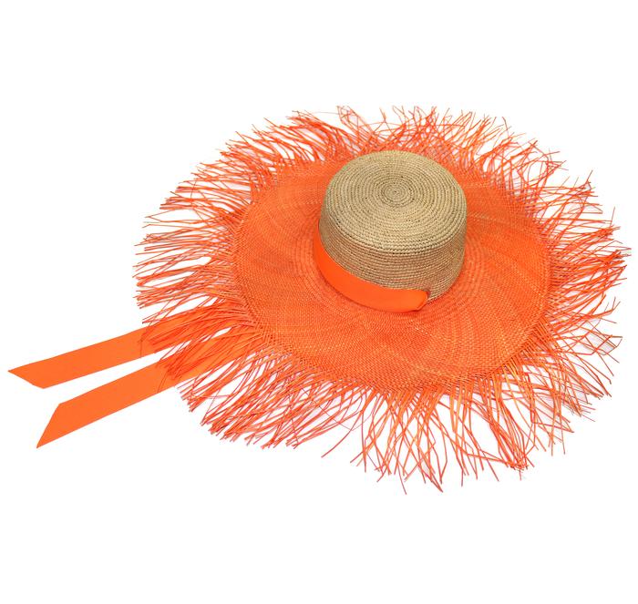 Hippie Hat with long brim and frayed edge